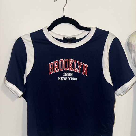 Tops - Brooklyn 1898 New York Navy and White T-Shirt